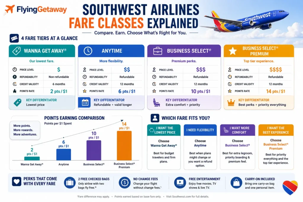 Southwest Fare Types