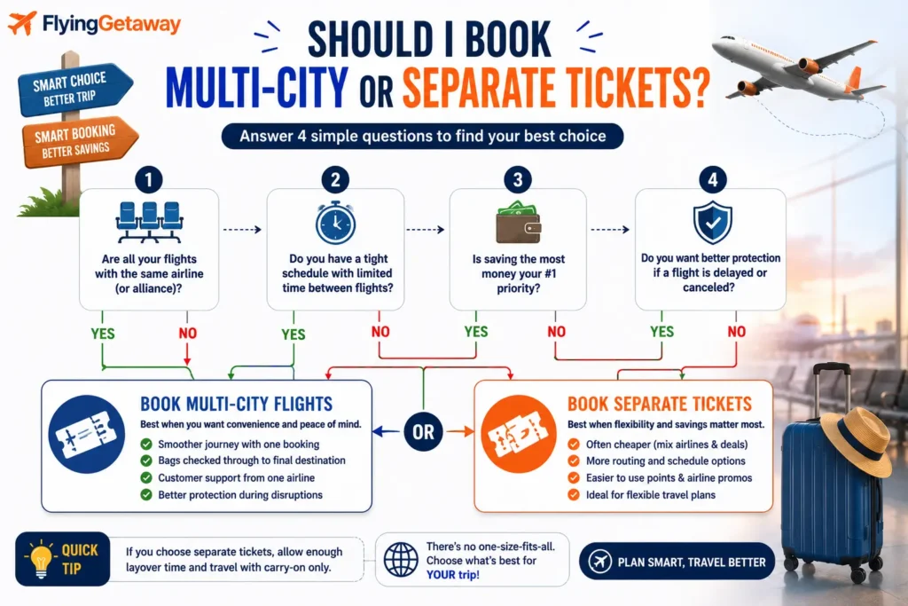 Multi-City Flights vs Separate Tickets