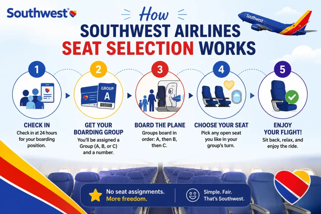 Southwest Airlines seat selection
