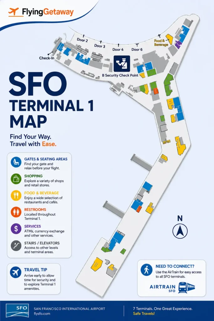 SFO terminal map