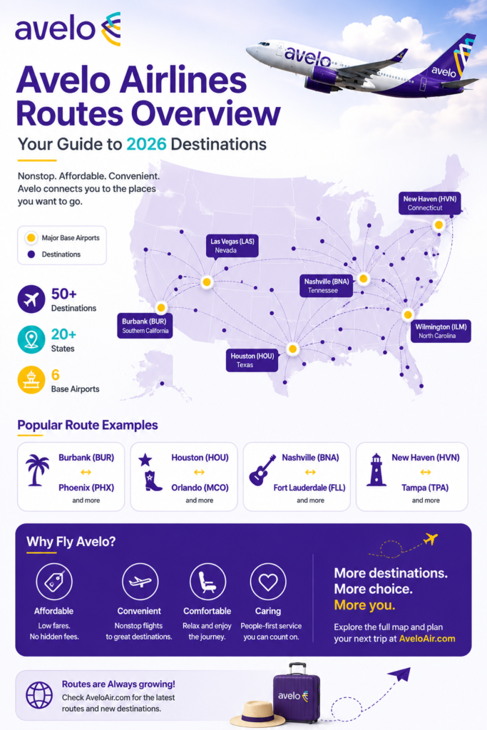 Avelo Airlines routes