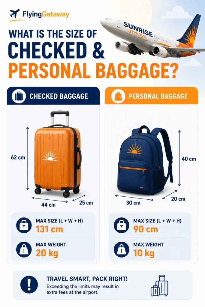 Sunrise Airways baggage policy